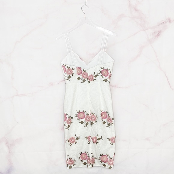 X by NBD Trey Midi Dress in Ivory & Pink - Picture 4 of 7